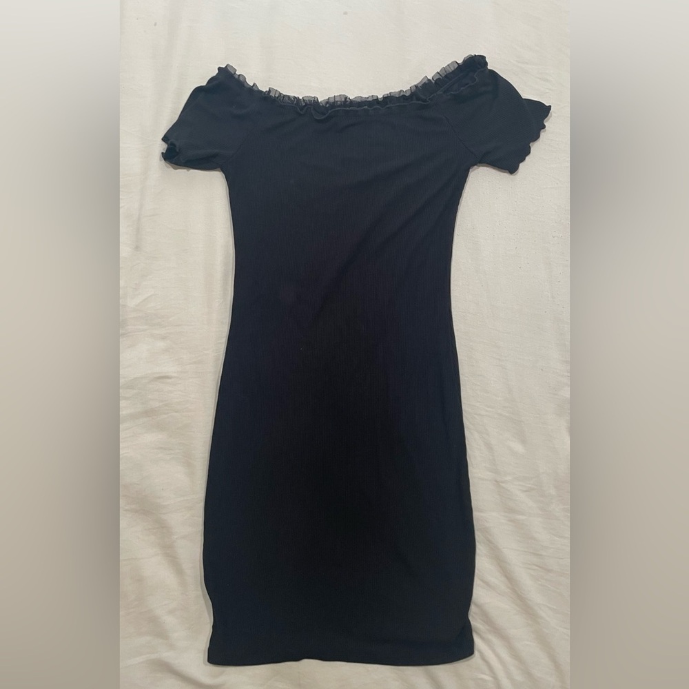 Black Off the shoulder mini dress